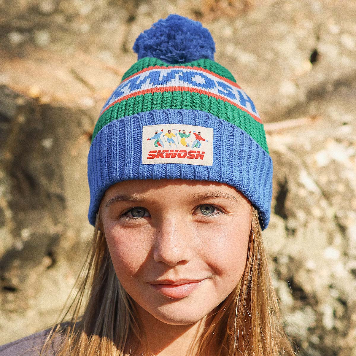 Kids Alpine Beanie – Colourful Cosy Winter Fun Skwosh