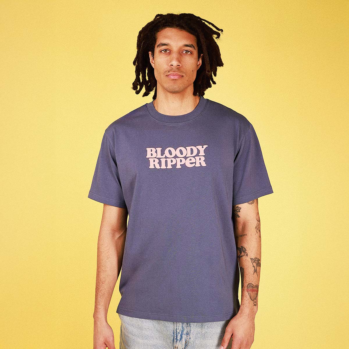 Bloody Ripper Slang Tee In Navy
