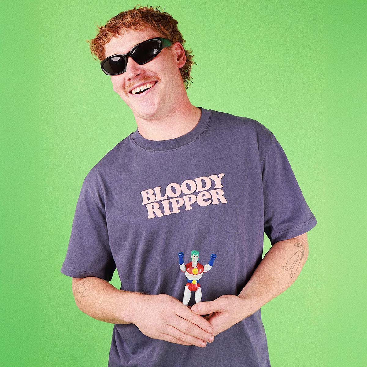 Bloody Ripper Slang Tee In Navy