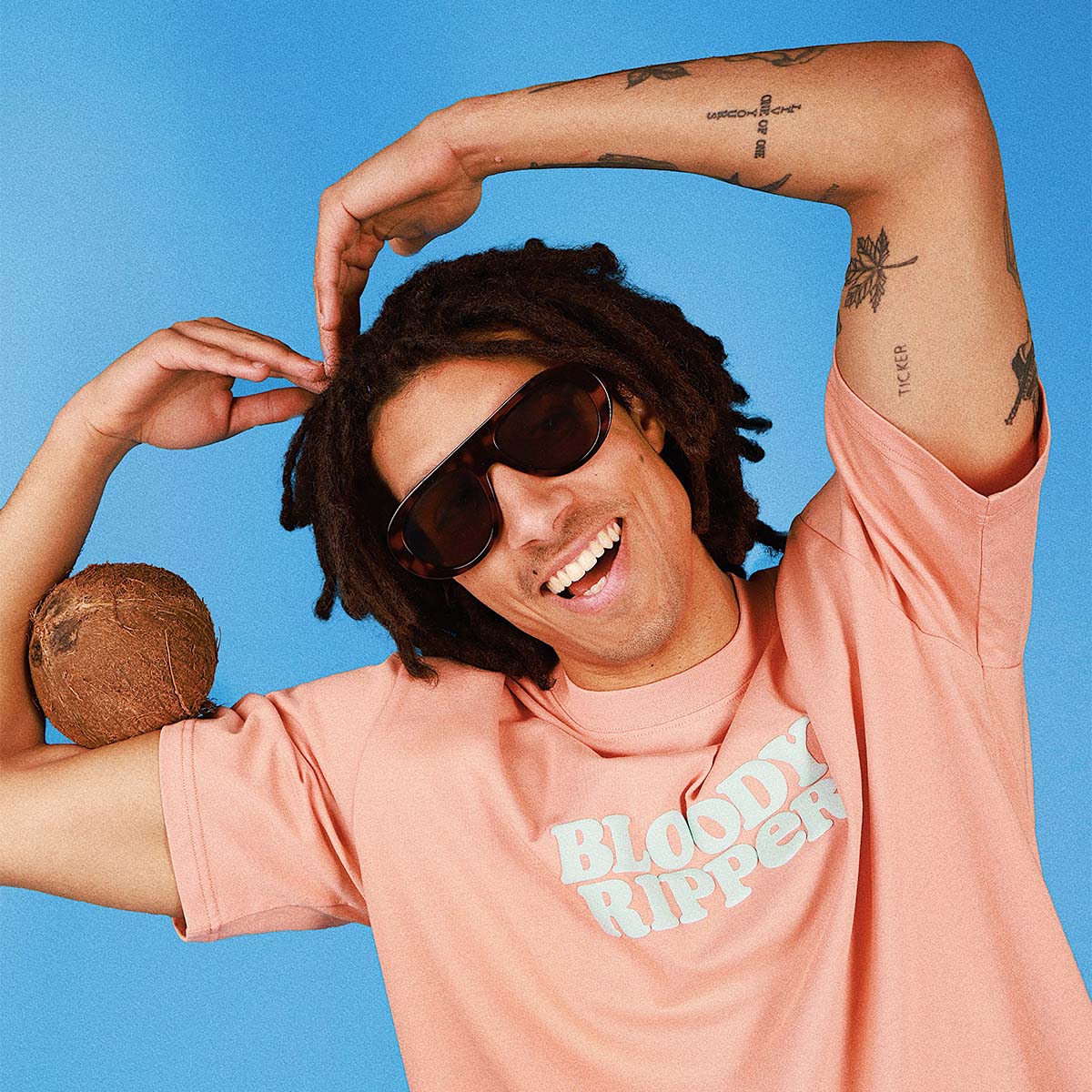 Bloody Ripper Slang Tee In Coral