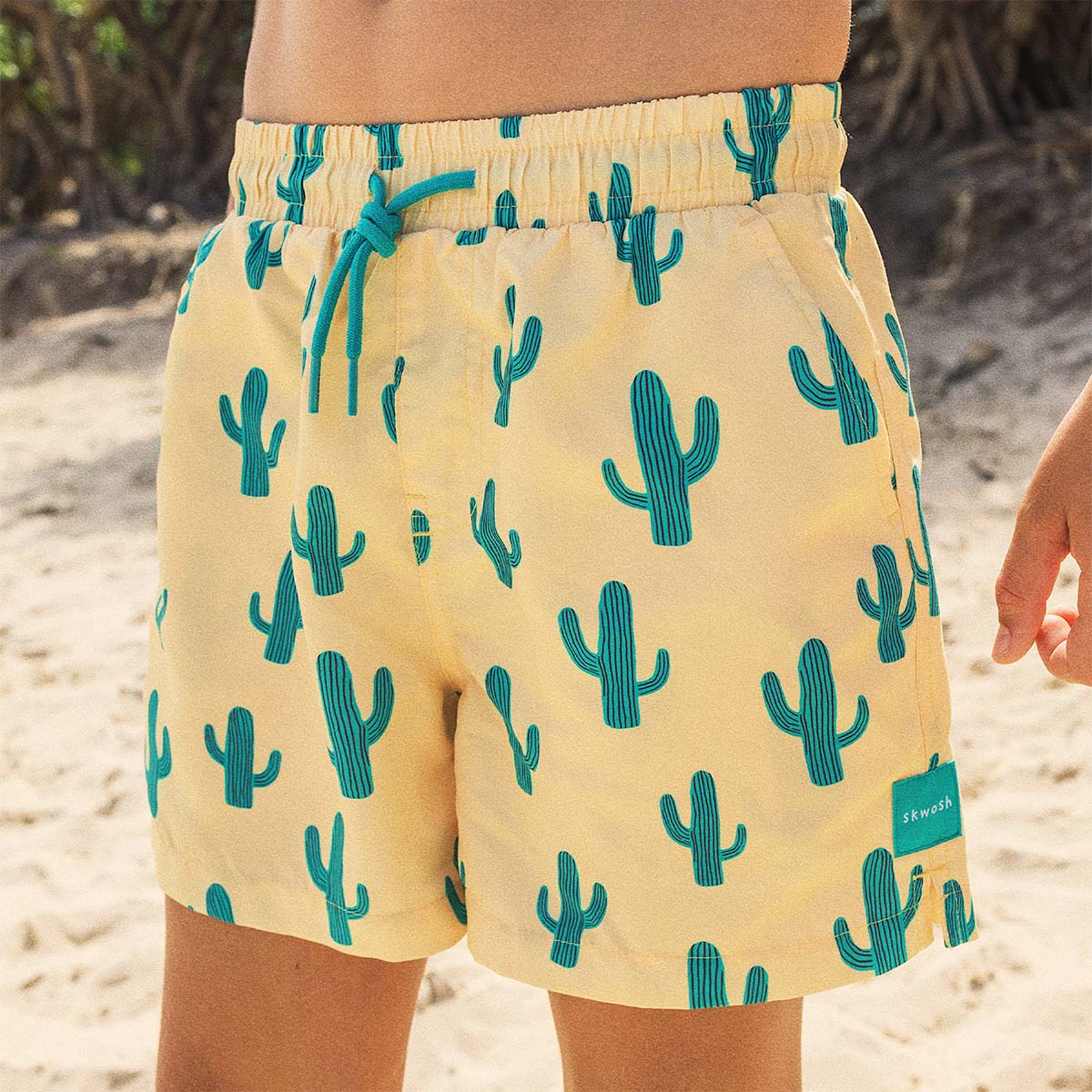 Cactus Jack Boys Swim Shorts in Yellow