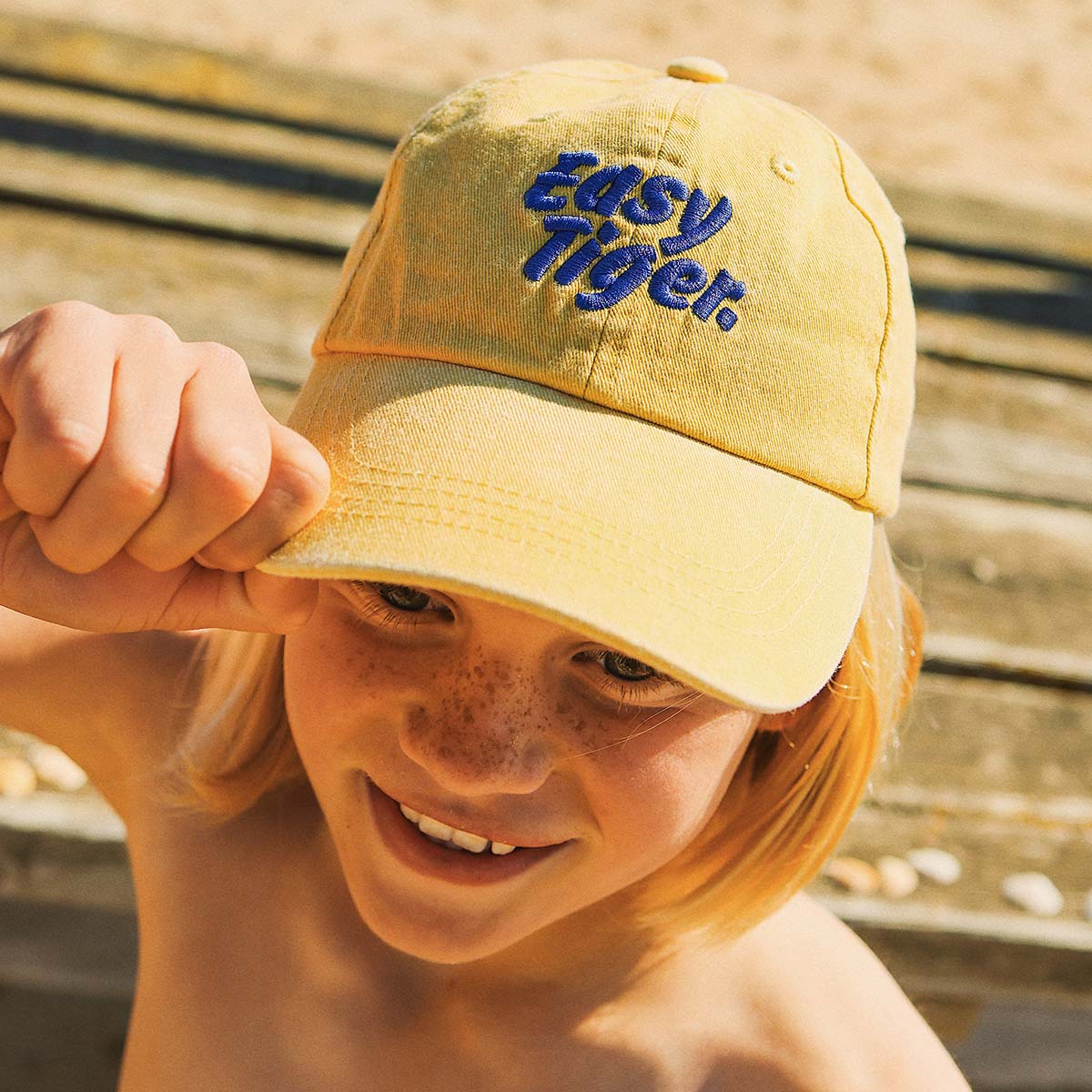Easy Tiger Kids Cotton Cap in Mustard