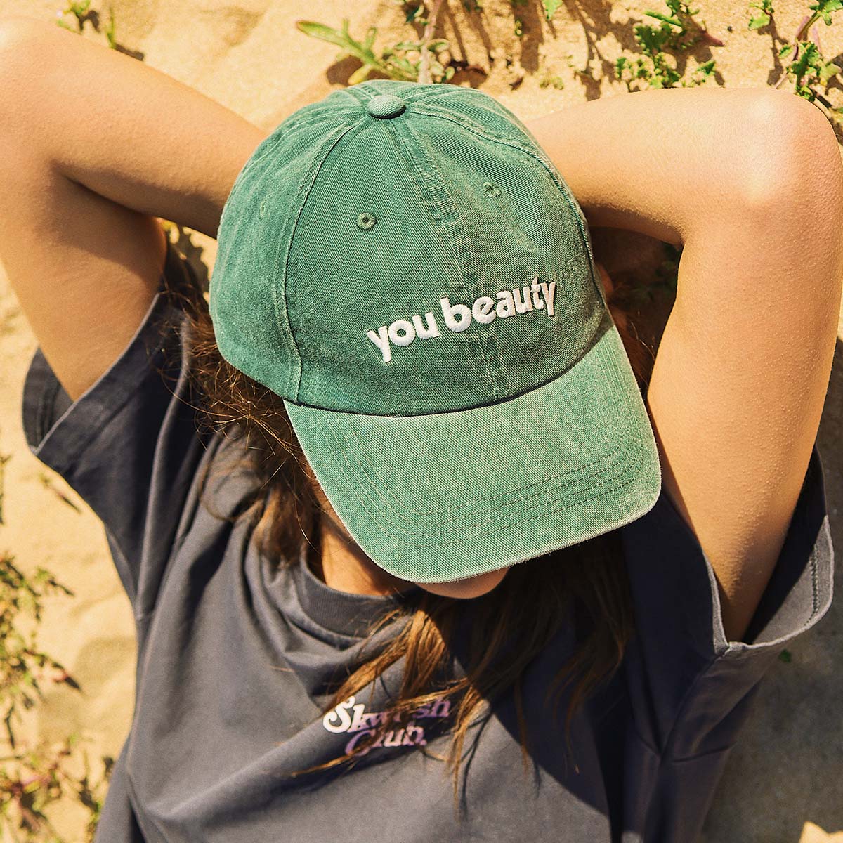 You Beauty Cotton Cap in Green