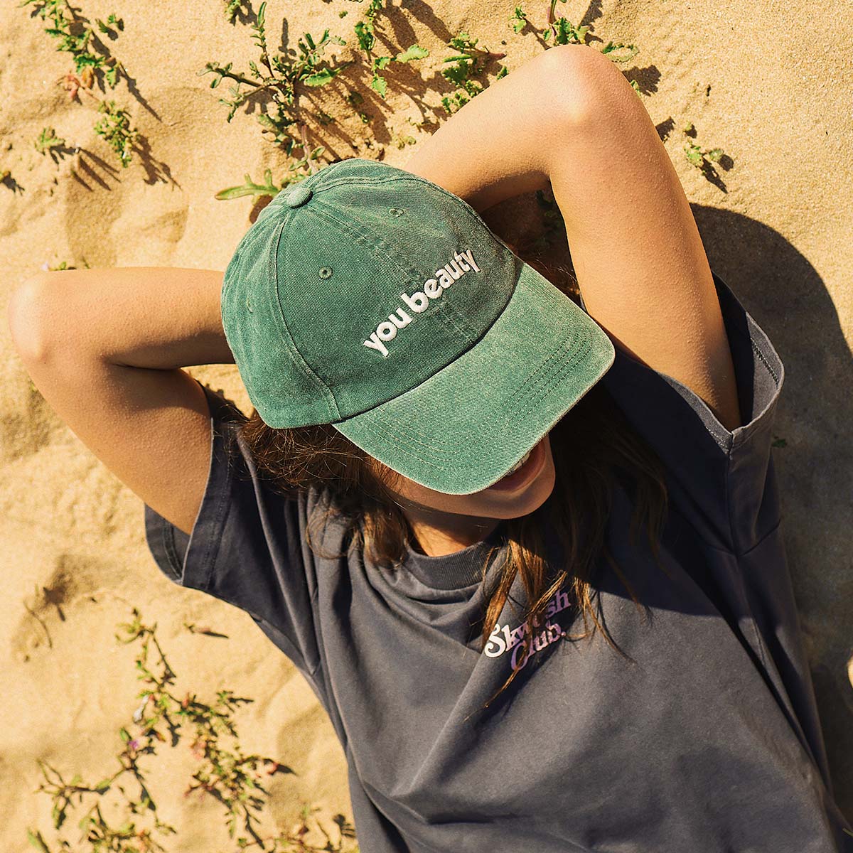 You Beauty Cotton Cap in Green