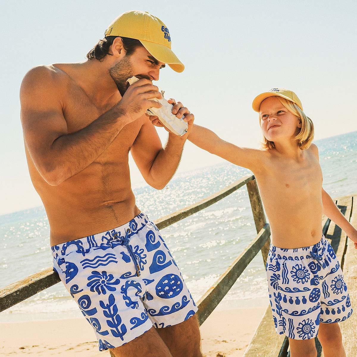 Greek Yoghurt Mens Swim Shorts in White