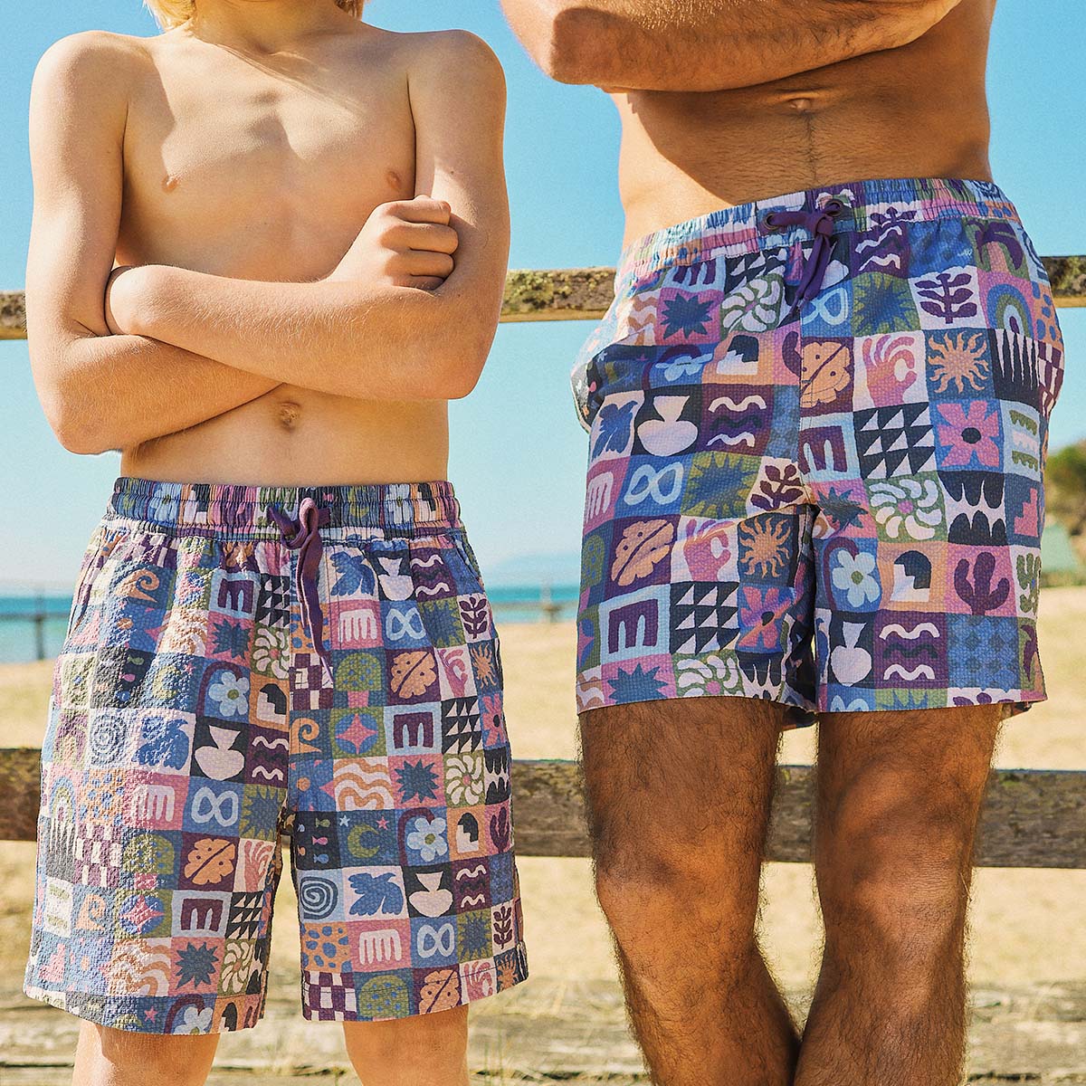 Island Oracle Seersucker Everyday Shorts in Multi
