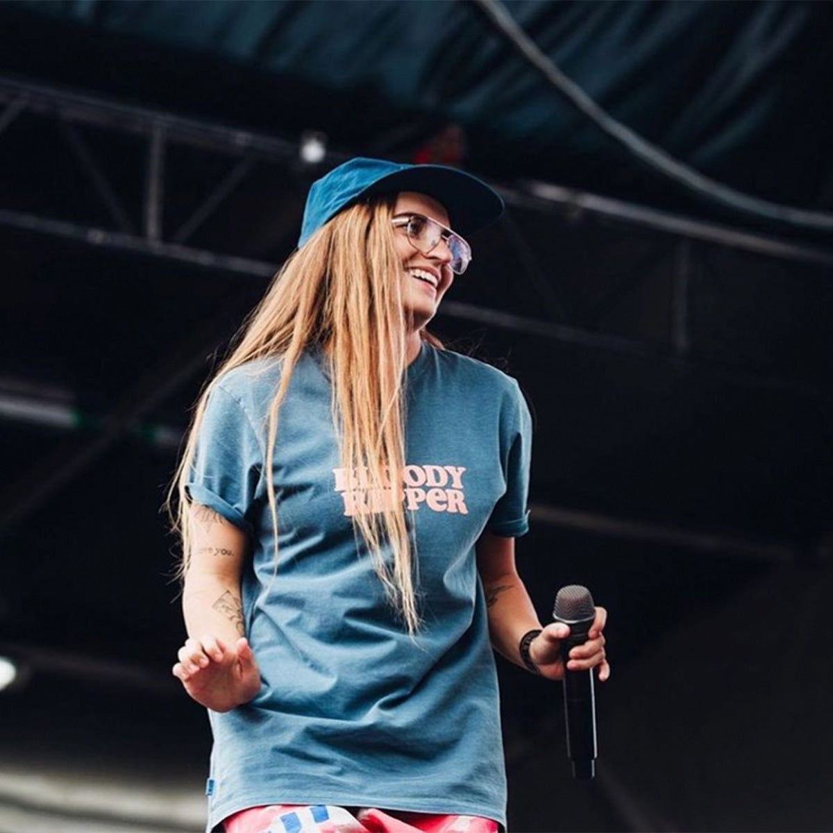 Bloody Ripper Slang Tee In Navy