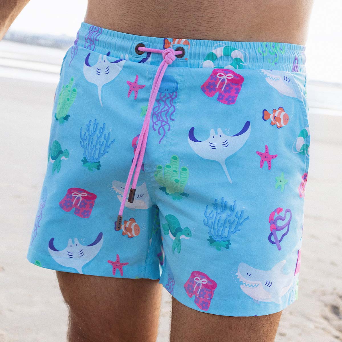Mens mermaid swim trunks sales