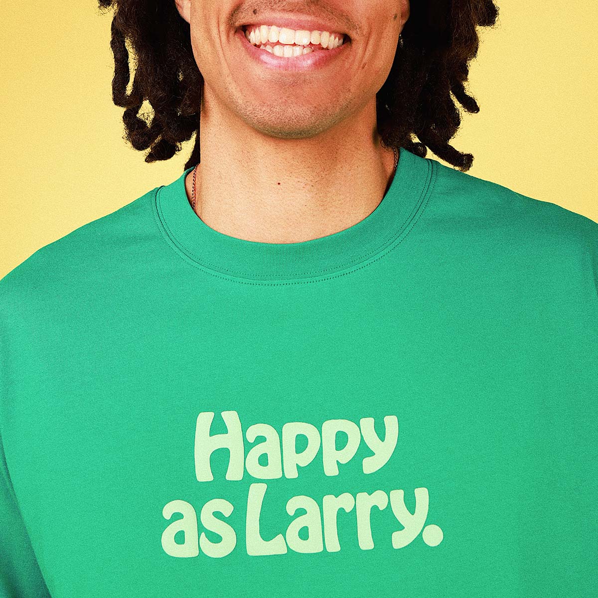 Happy As Larry Slang Tee in Green