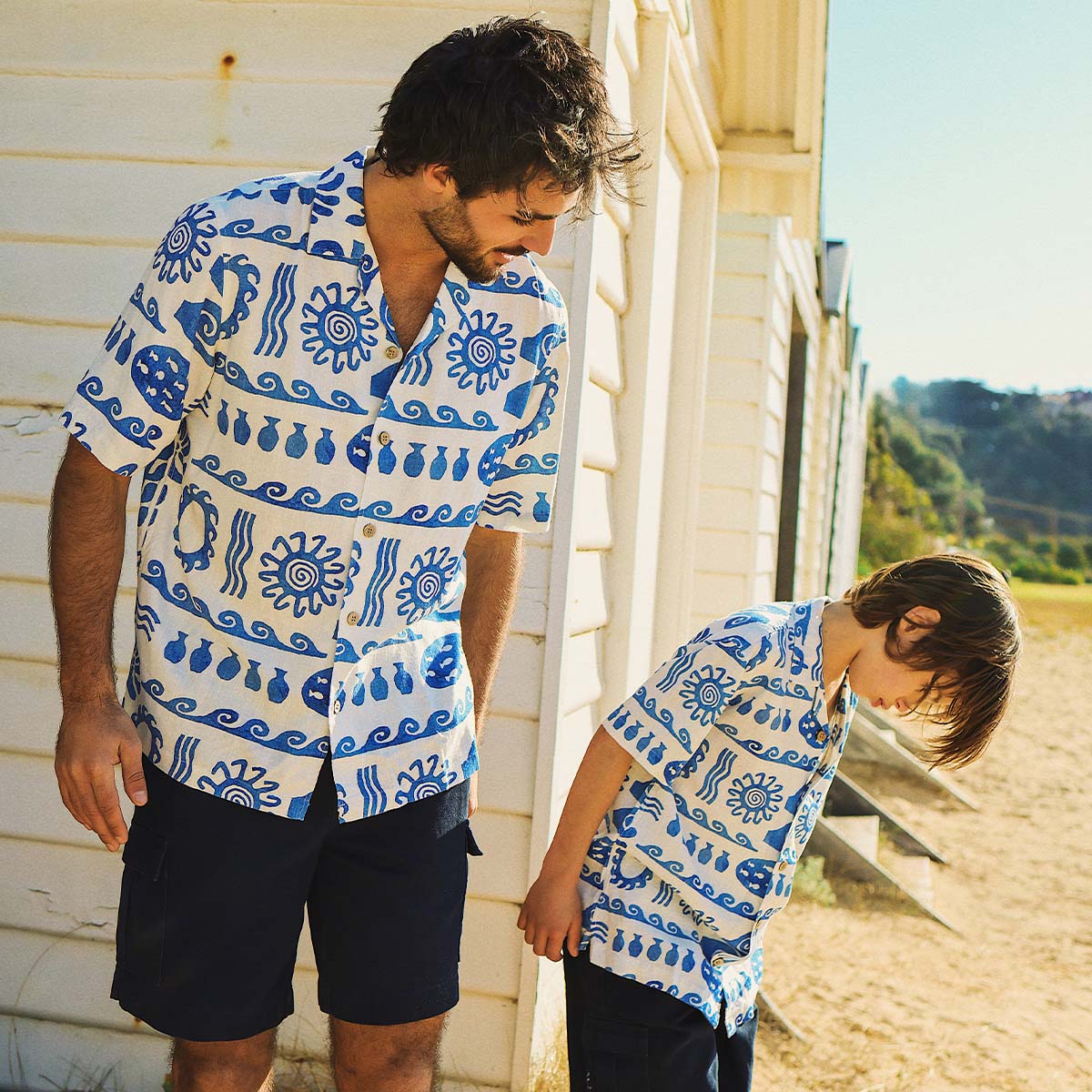 Greek Yoghurt Boys Holiday Shirt in White