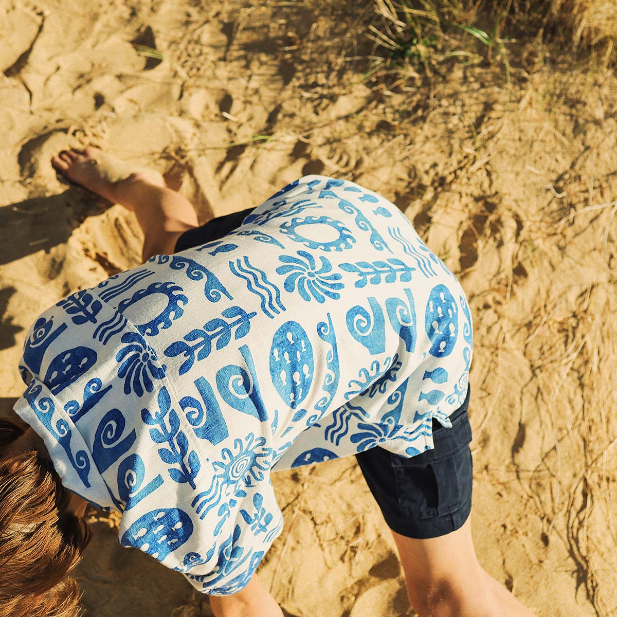 Greek Yoghurt Boys Holiday Shirt in White