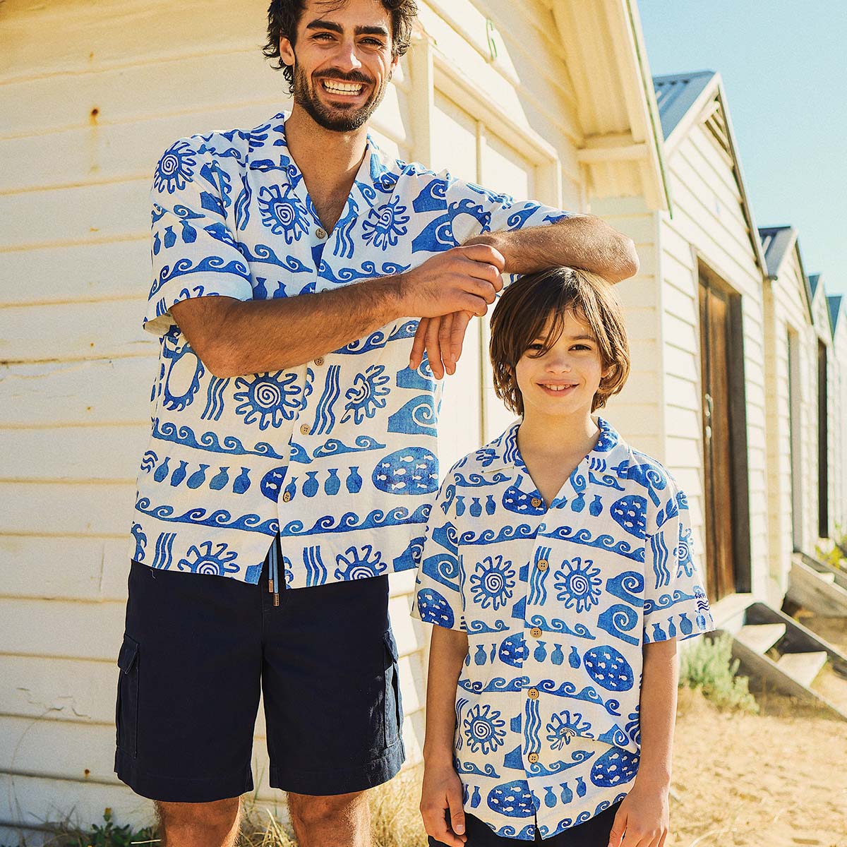 Greek Yoghurt Boys Holiday Shirt in White