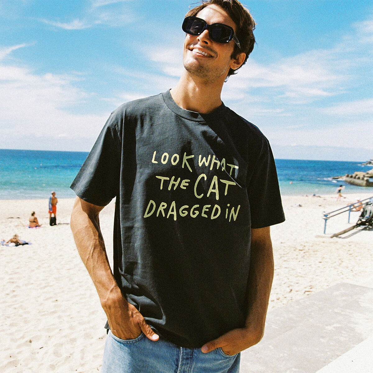 Look What The Cat Dragged In Regular Tee Cats Musical Inspired 