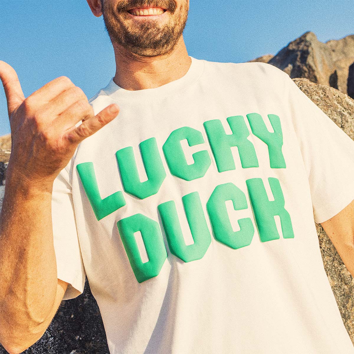 Lucky Duck Slang Tee in White