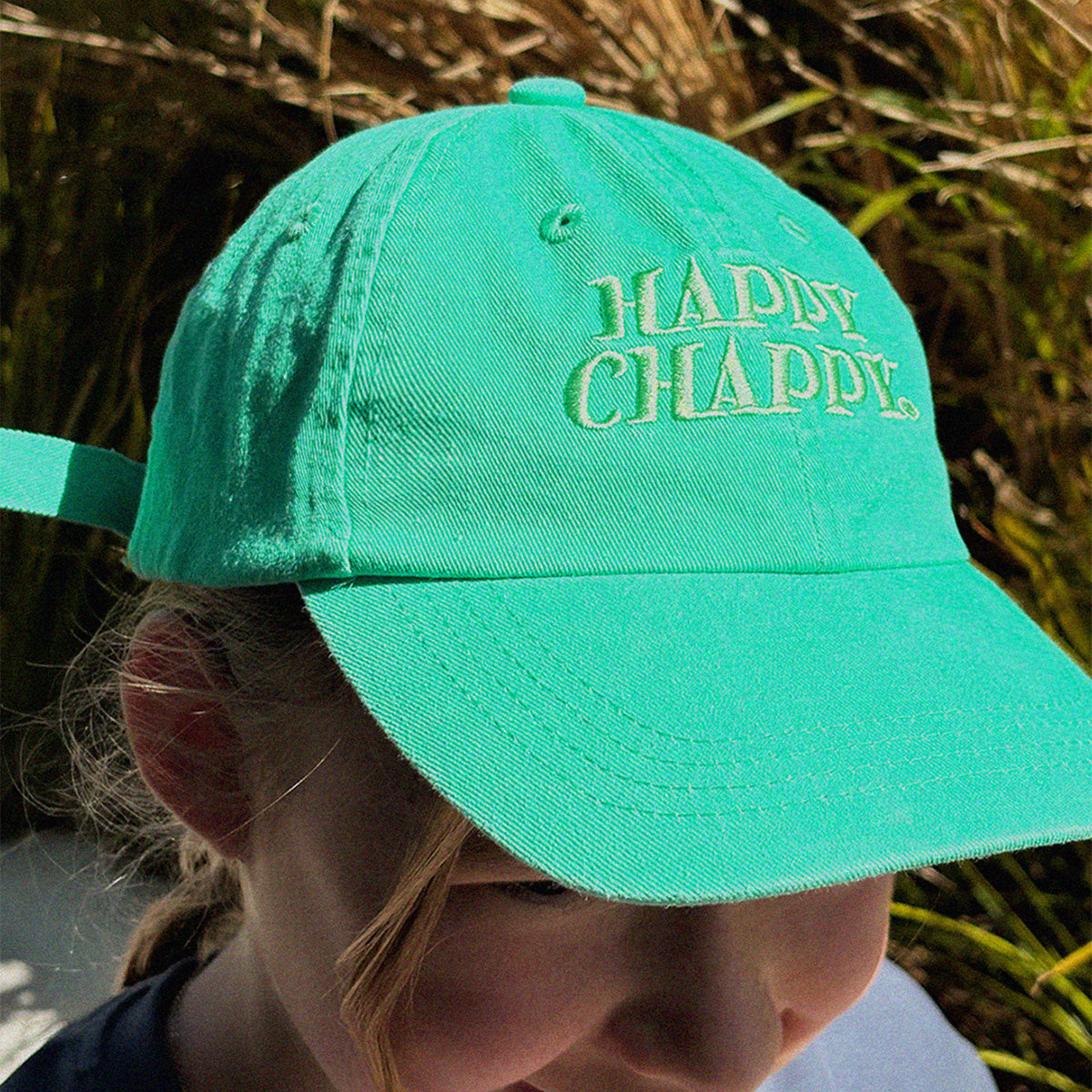Happy Chappy Kids Cotton Cap in Green