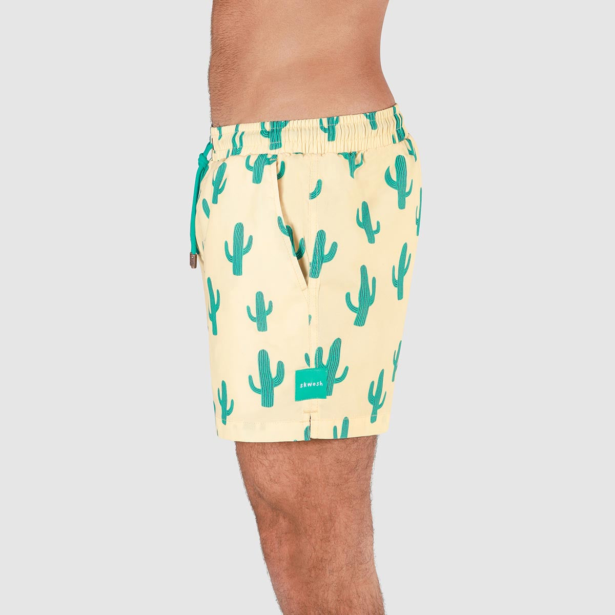 Cactus Jack Mens Swim Shorts in Yellow