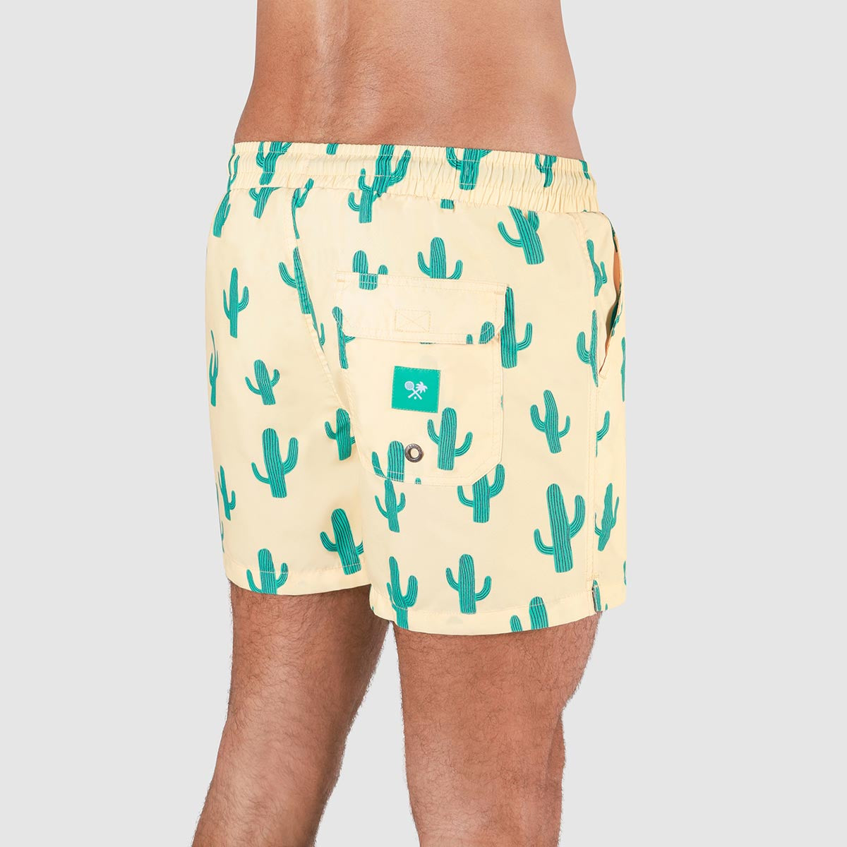 Cactus Jack Mens Swim Shorts in Yellow