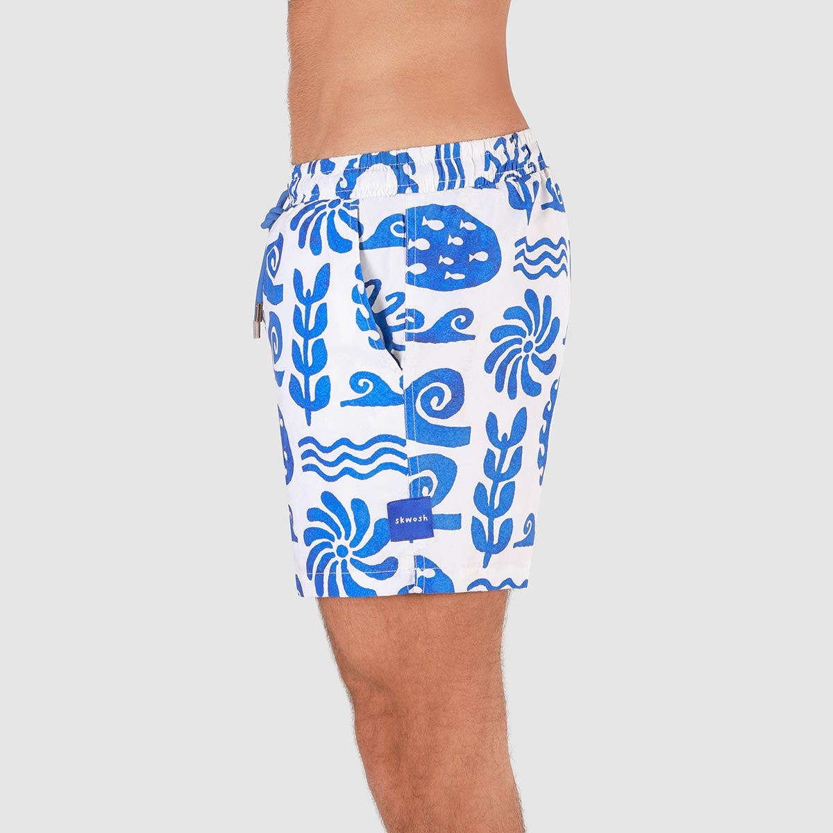 Greek Yoghurt Mens Swim Shorts in White