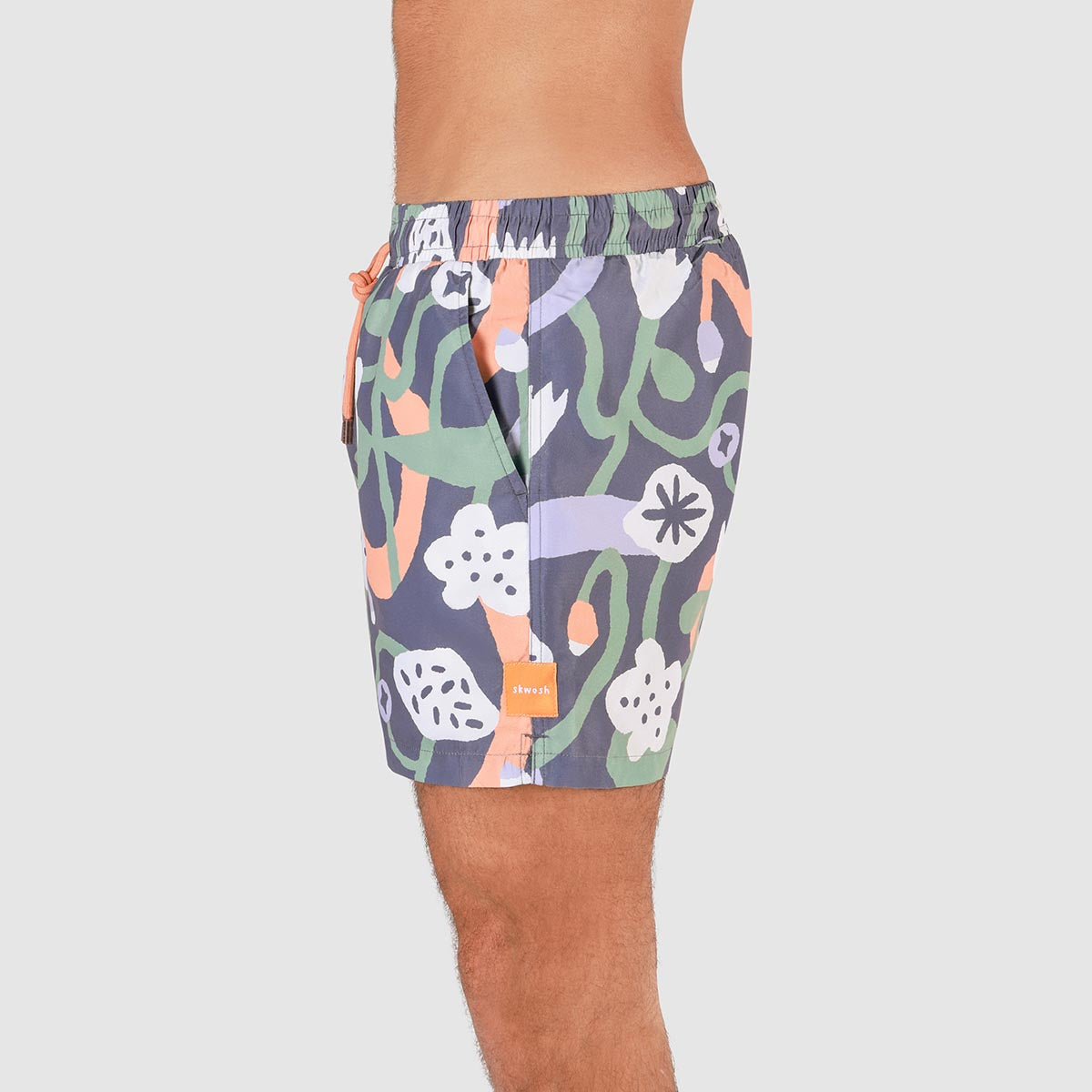 Nan's Backyard Mens Swim Shorts in Navy
