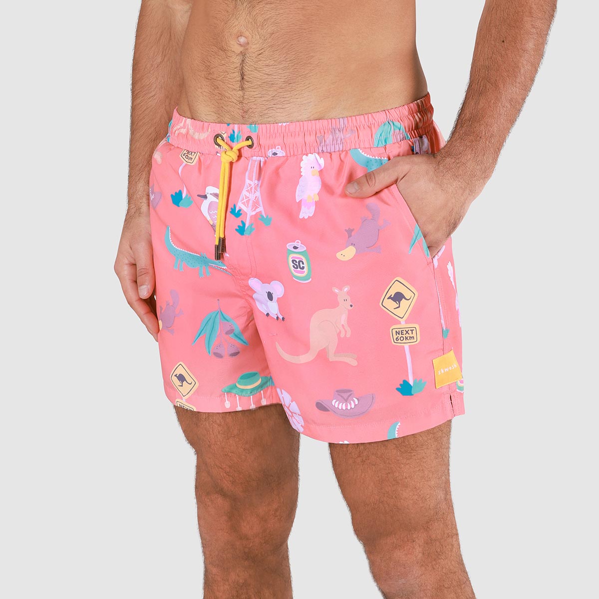 Outback Jack Mens Swim Shorts in Rust
