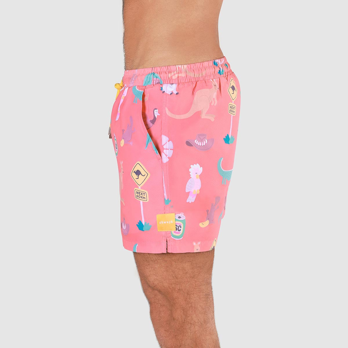 Outback Jack Mens Swim Shorts in Rust
