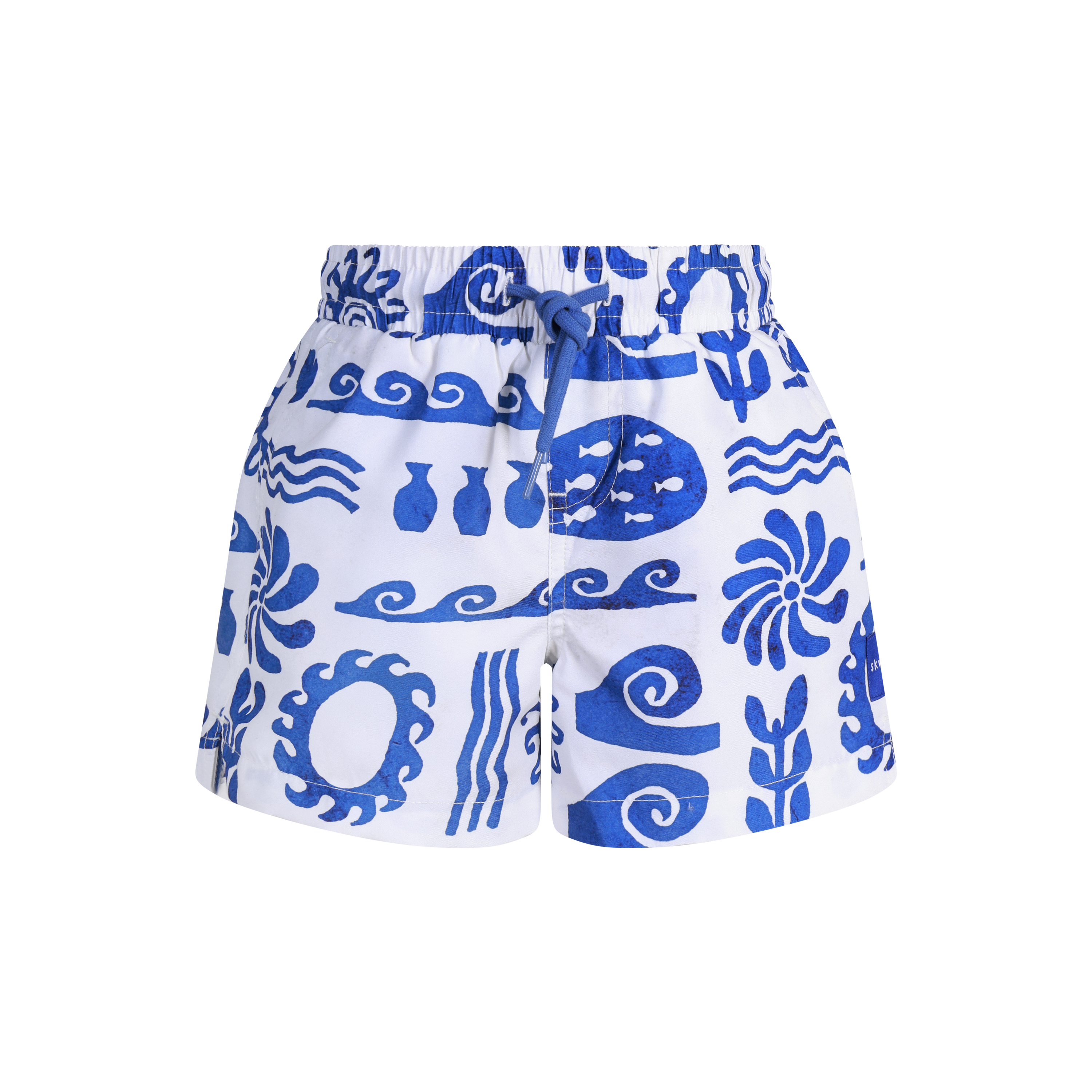 Greek Yoghurt Boys Swim Shorts in White