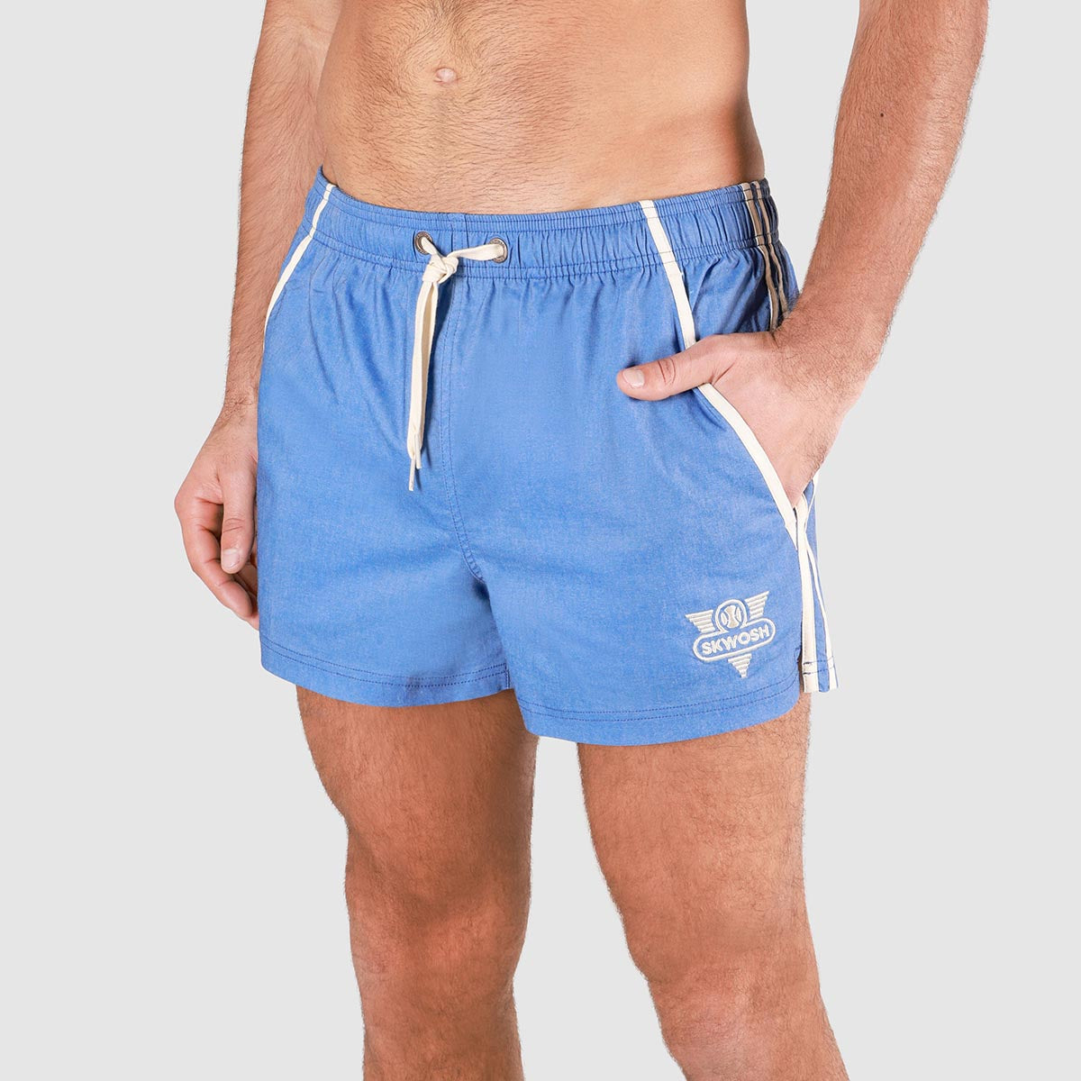 Skwosh Club Mens Shorties in Blue
