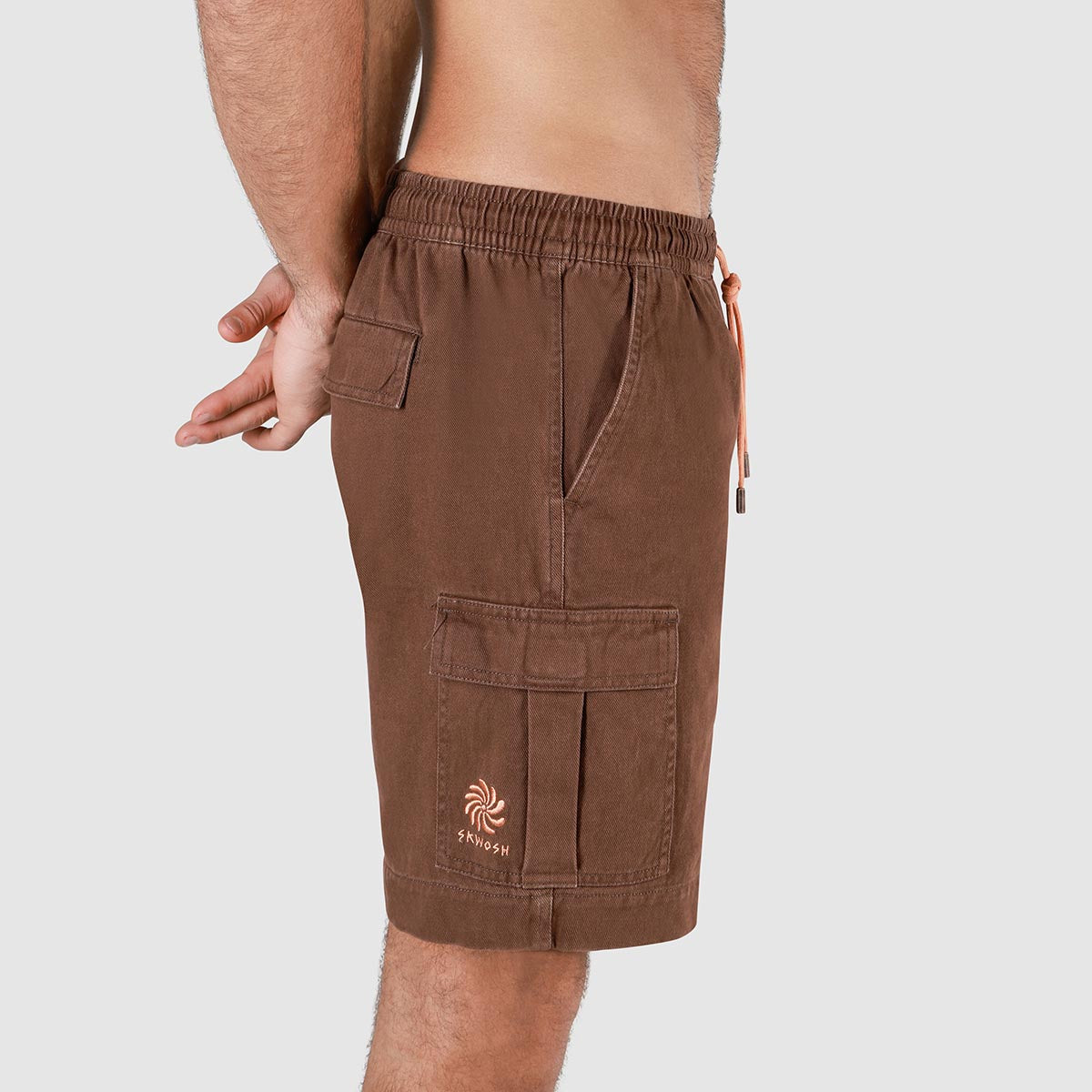 Utility Shorts in Brown
