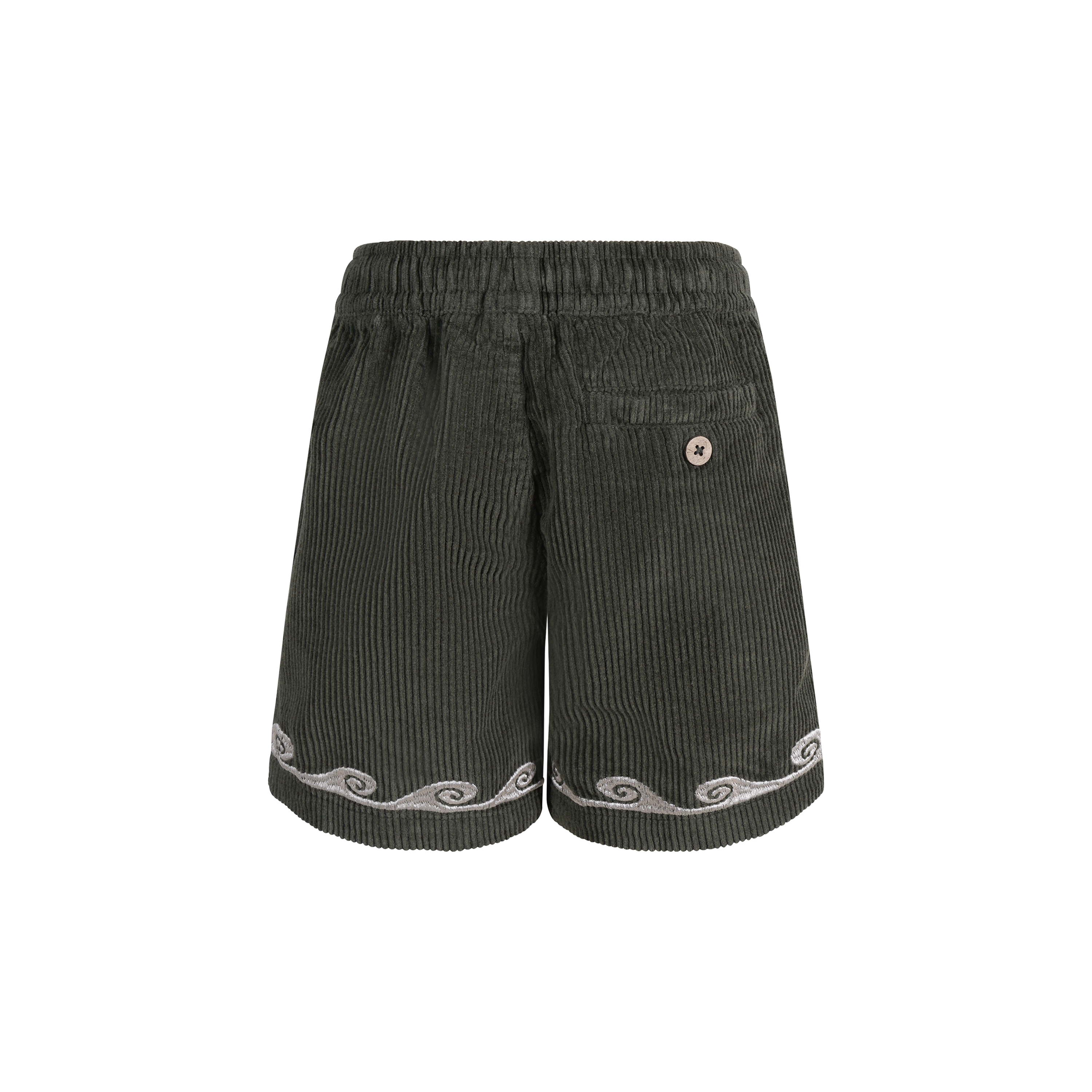 Boys Cord Shorts in Olive