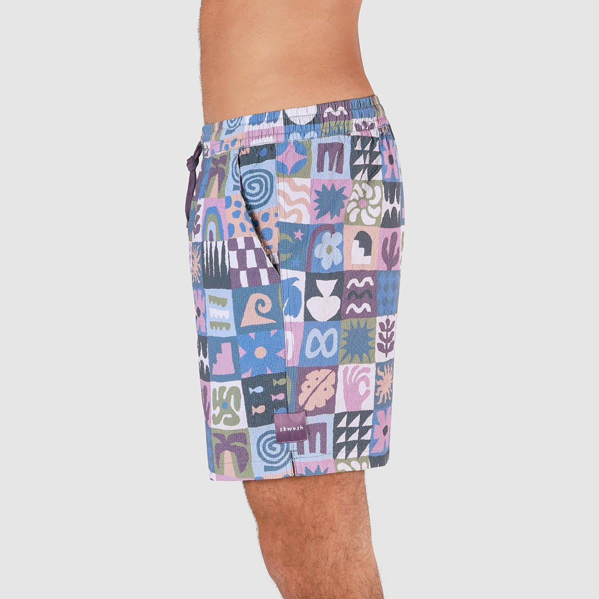 Island Oracle Seersucker Everyday Shorts in Multi