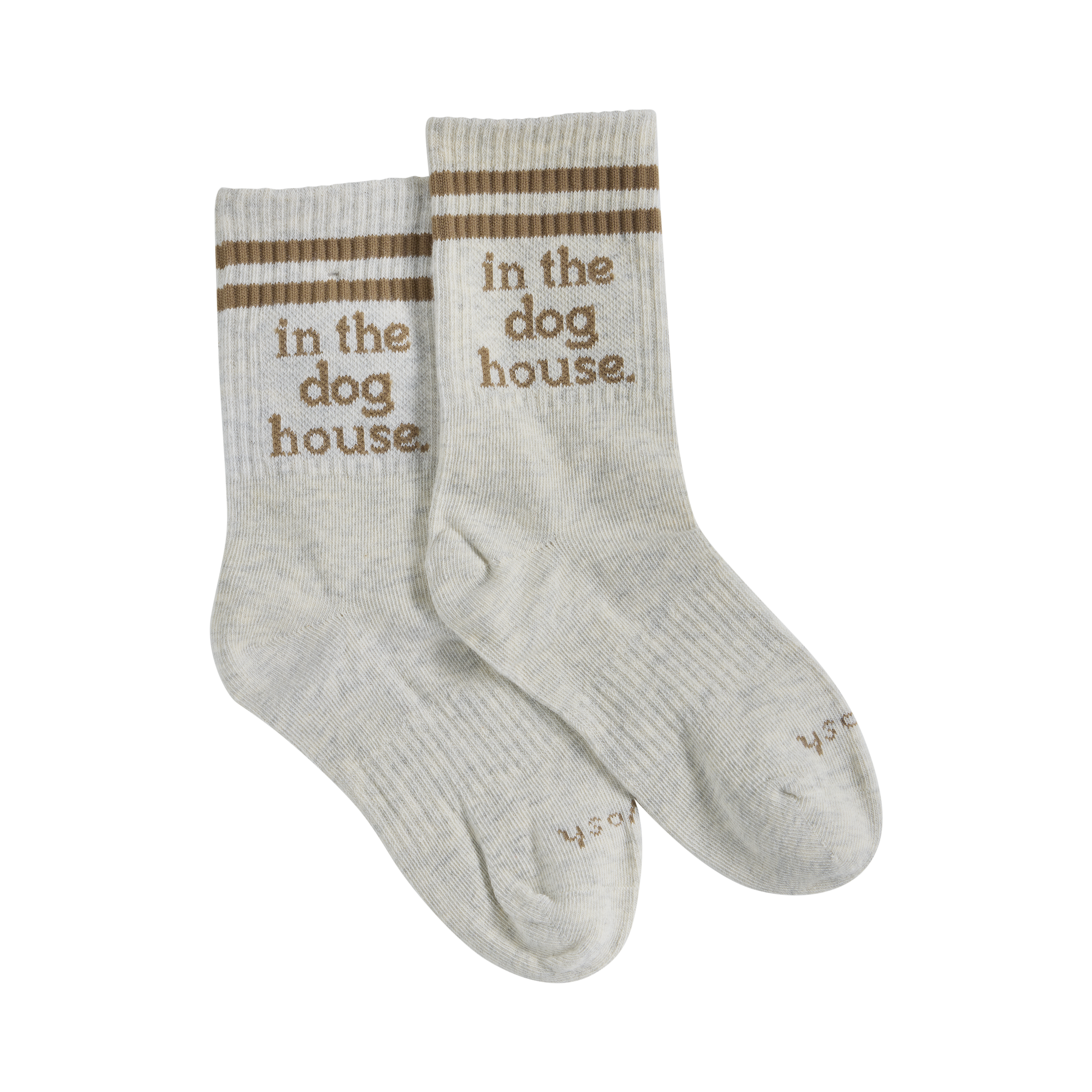 Dog House Kids Socks in Brown Stripe