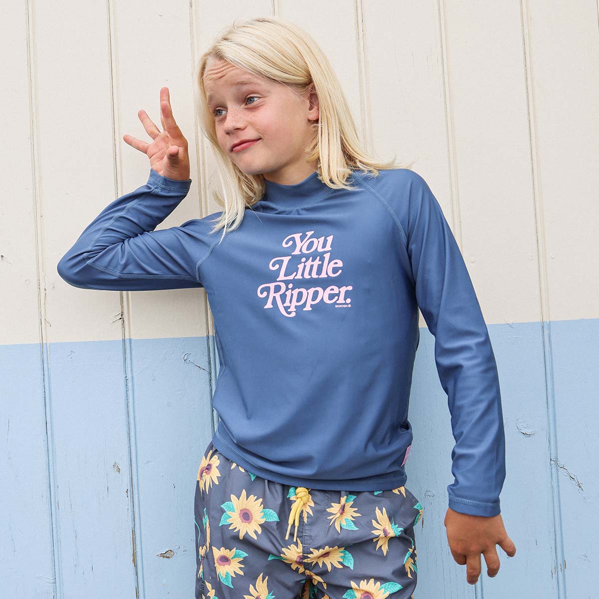 You Little Ripper Kids Rashie in Navy