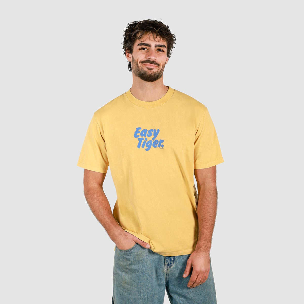 Easy Tiger Slang Tee in Mustard