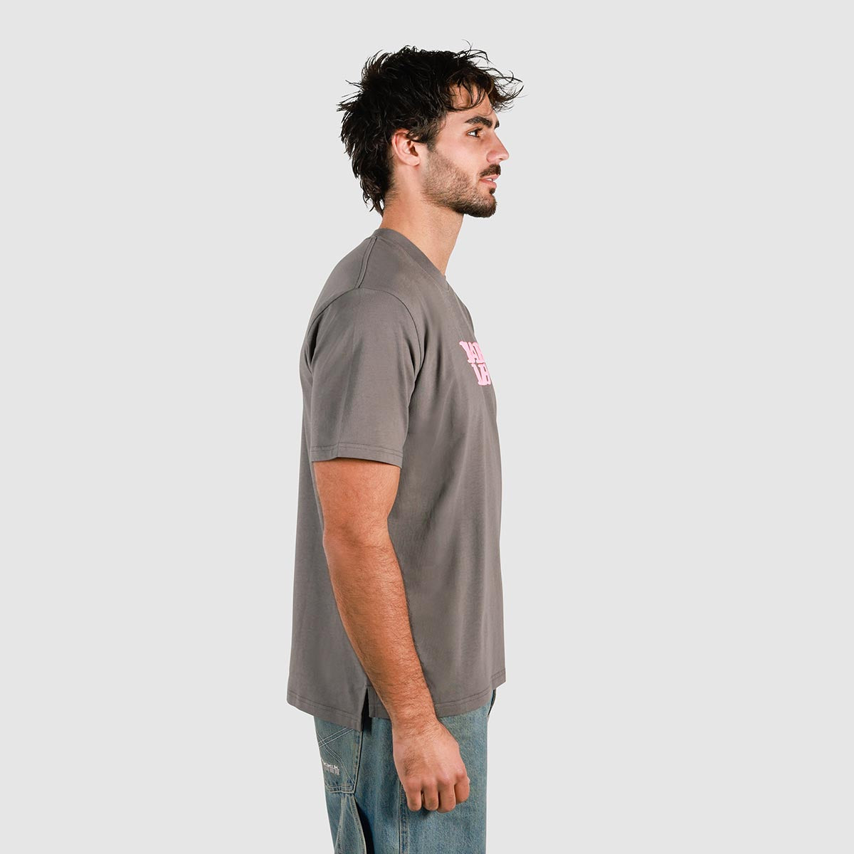 Yeah Nah Slang Tee in Charcoal