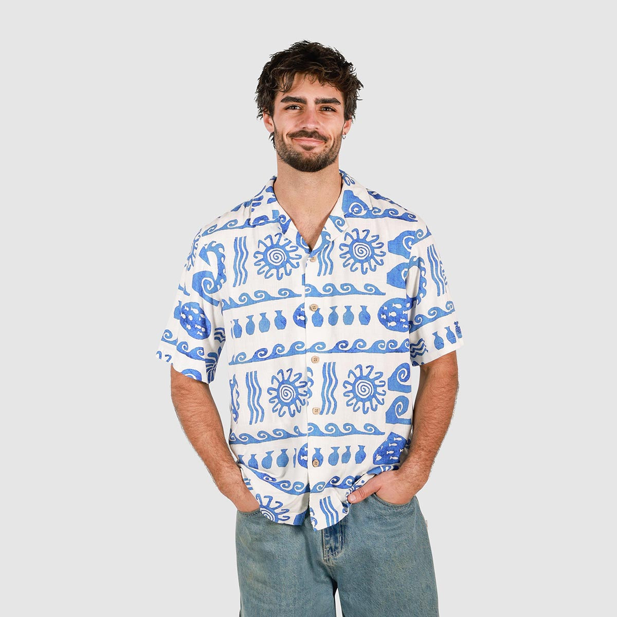 Greek Yoghurt Holiday Shirt in White