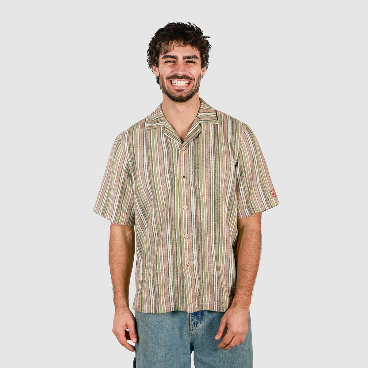 Grandpa's Couch Holiday Shirt in Multi Stripe