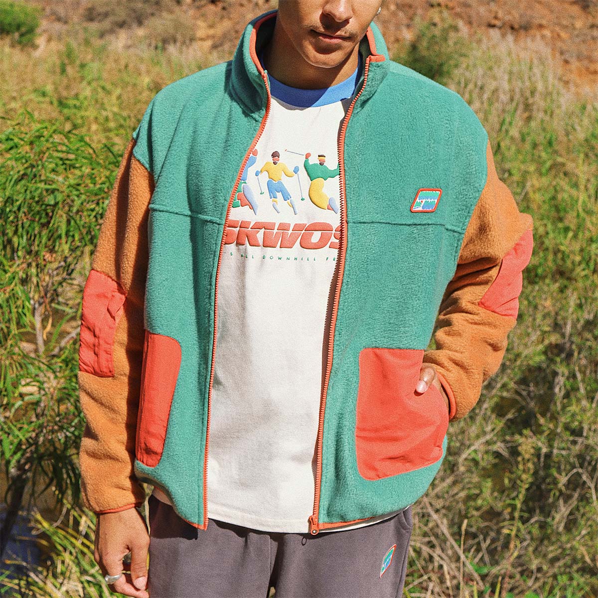 All Downhill Colour Blocked Tee