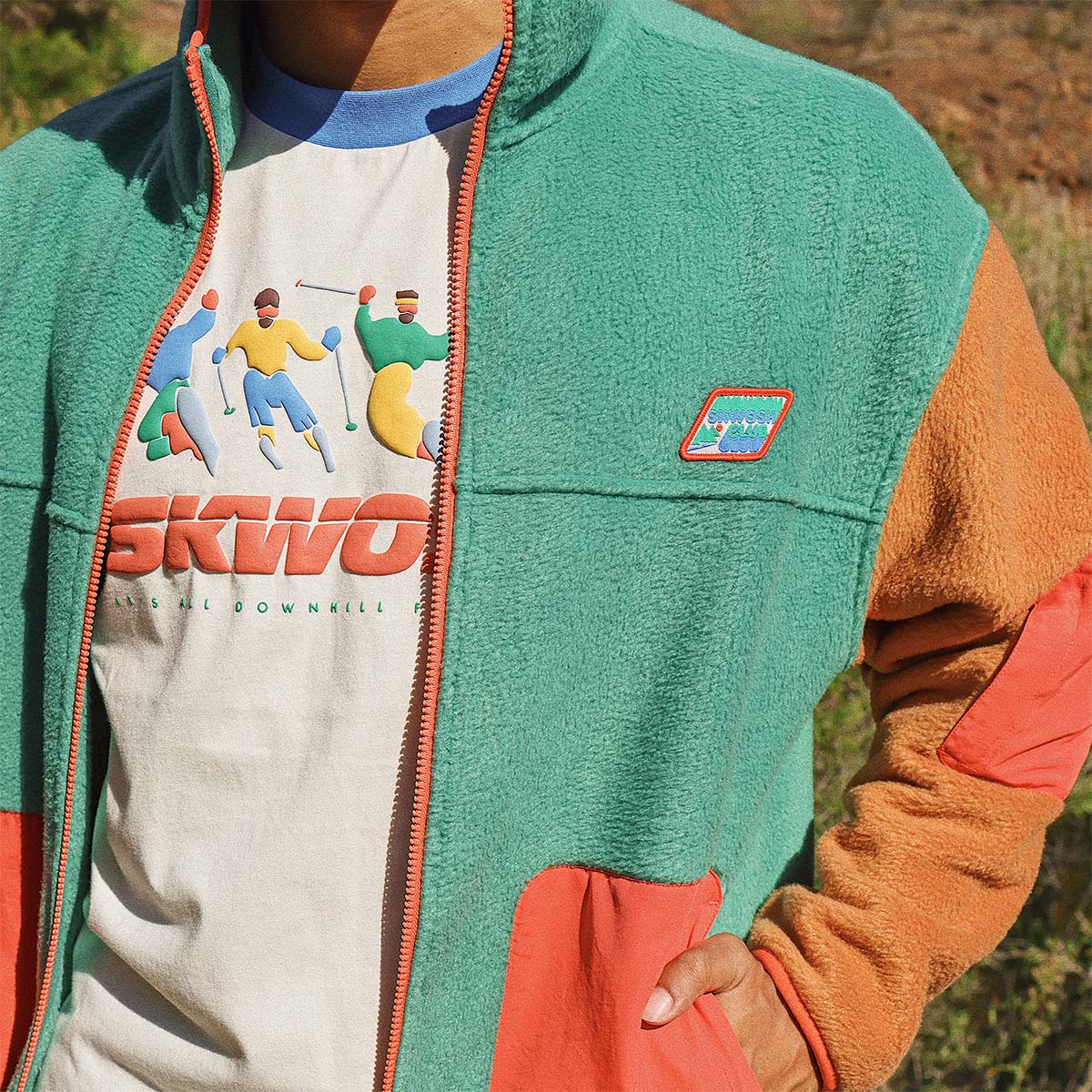 All Downhill Colour Blocked Tee