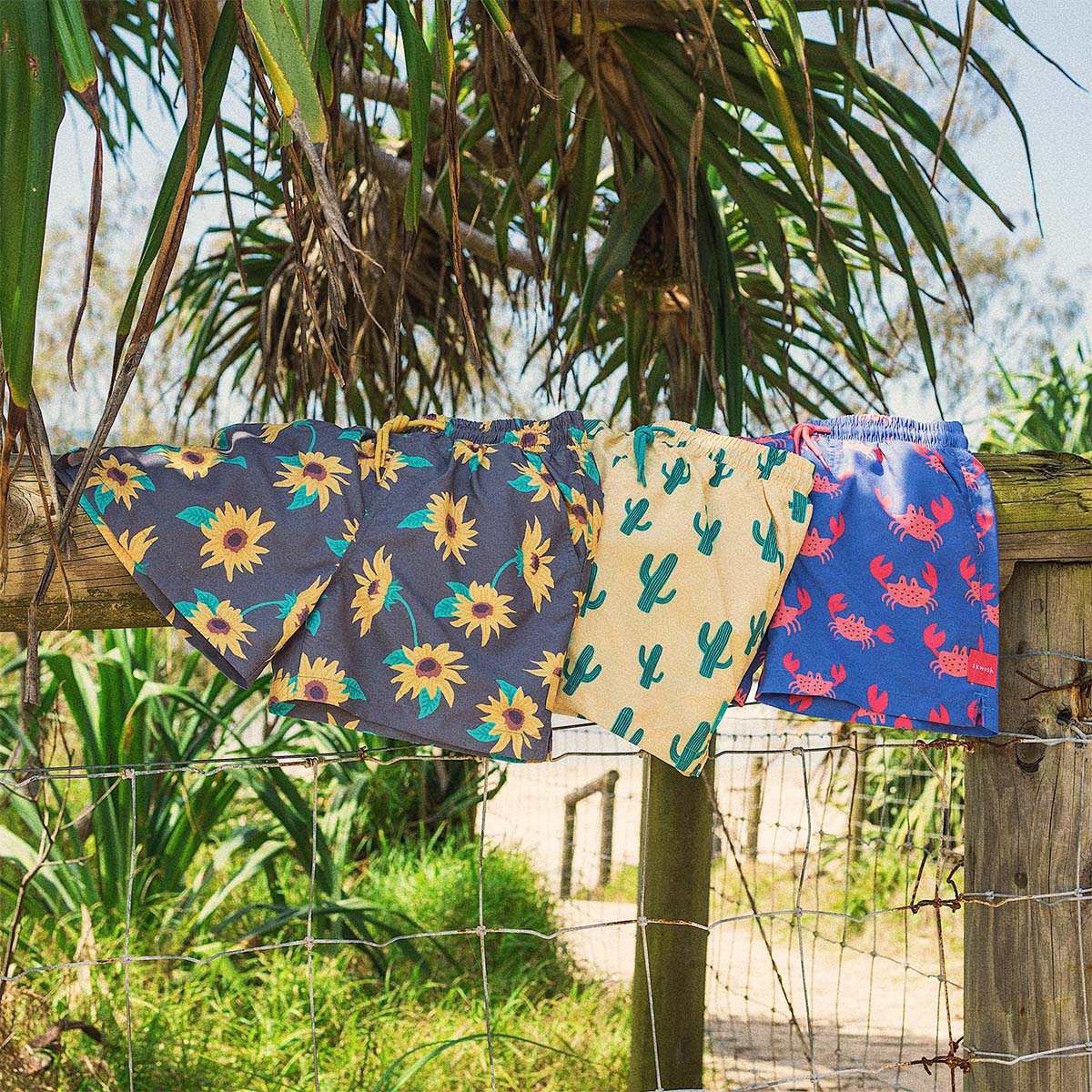 Cactus Jack Boys Swim Shorts in Yellow