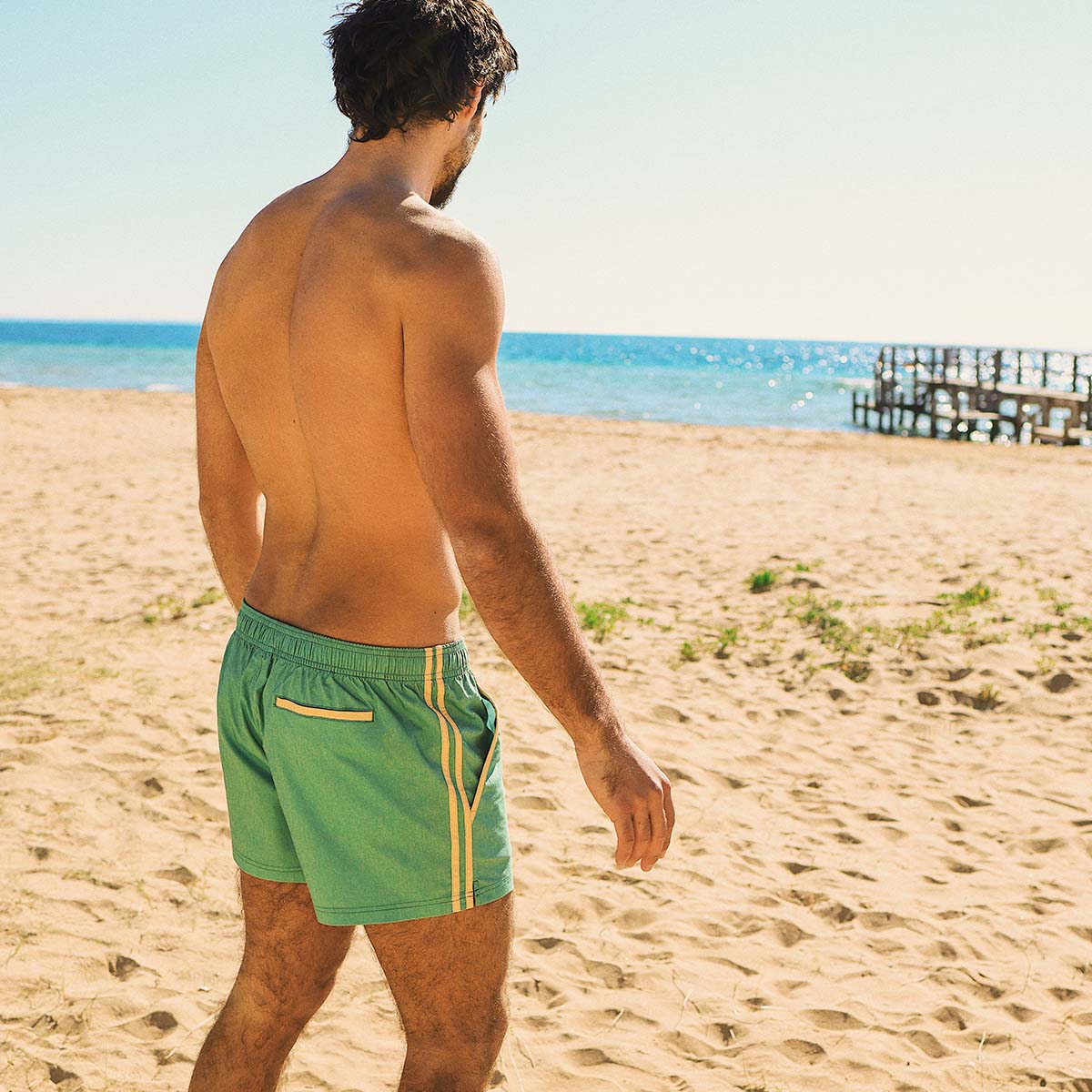 Skwosh Club Mens Shorties in Green