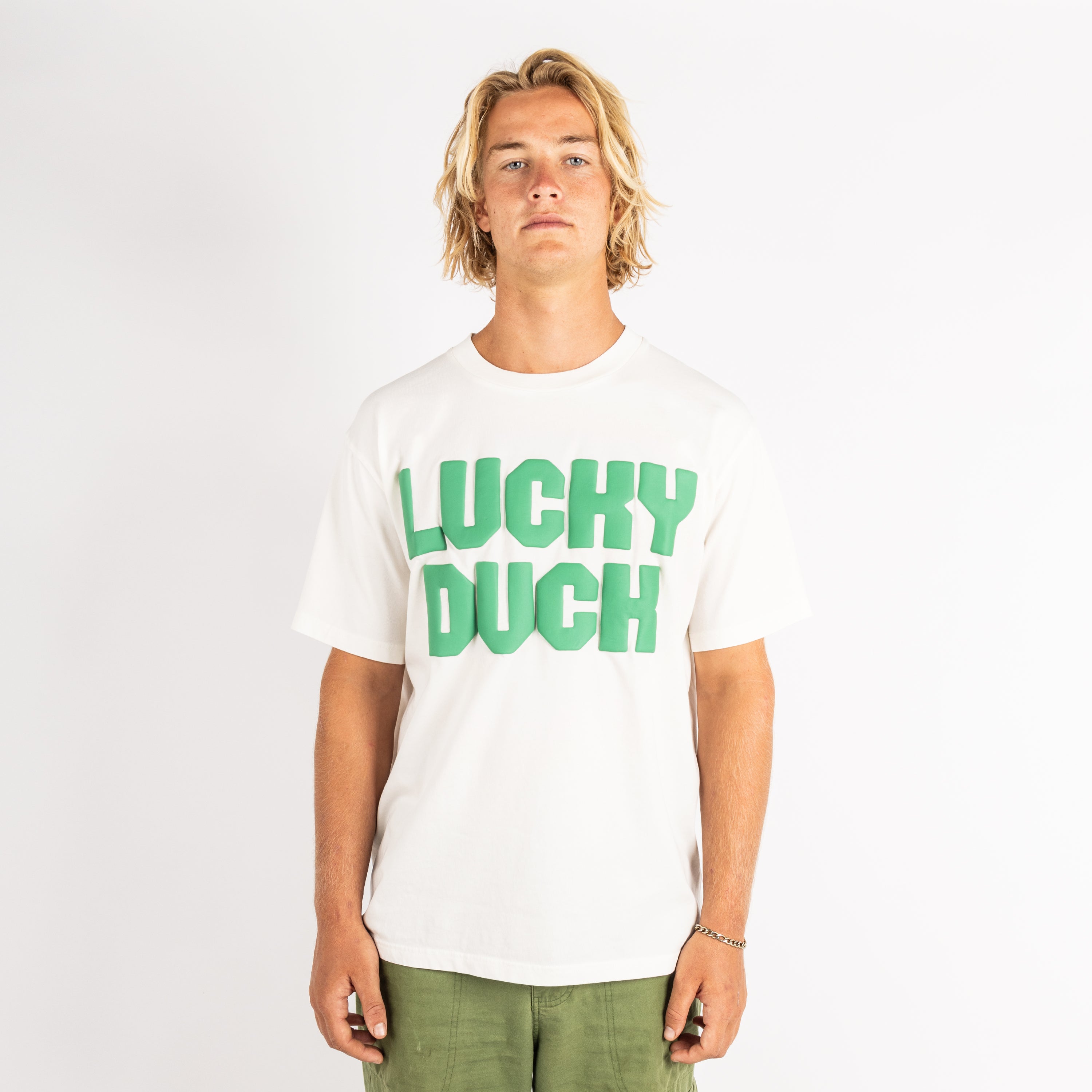Lucky Duck Slang Tee in White