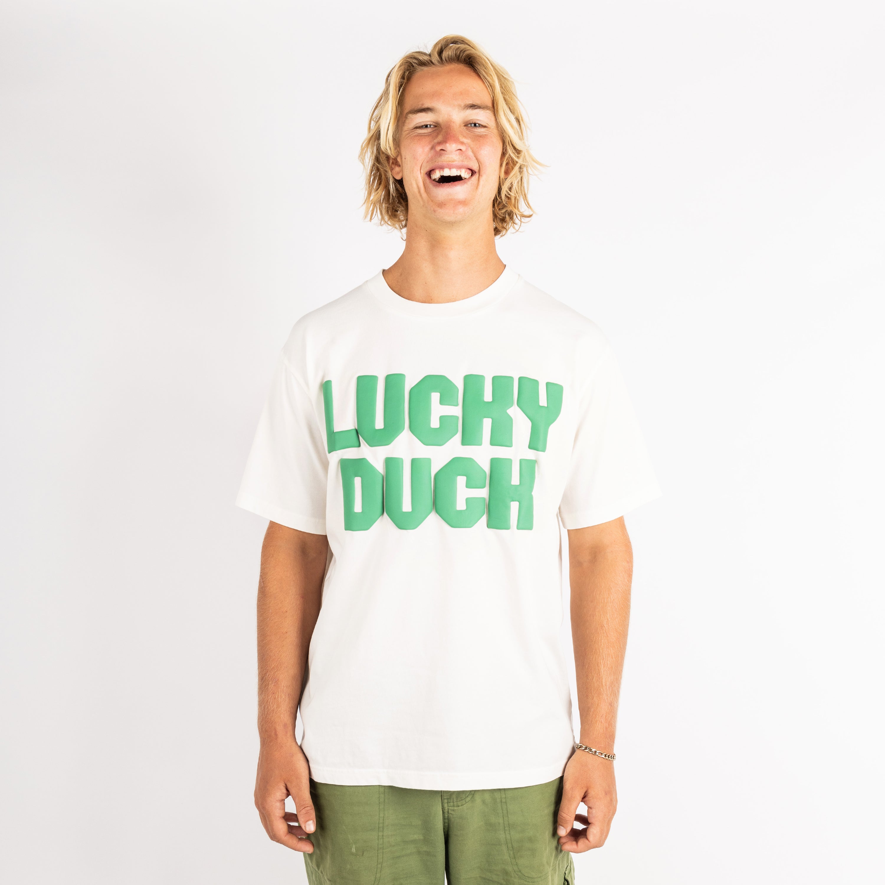 Lucky Duck Slang Tee in White