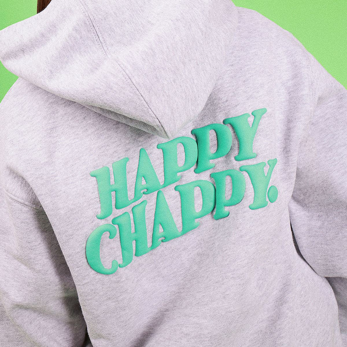 Happy Chappy Kids Slang Hoodie in Grey Marle