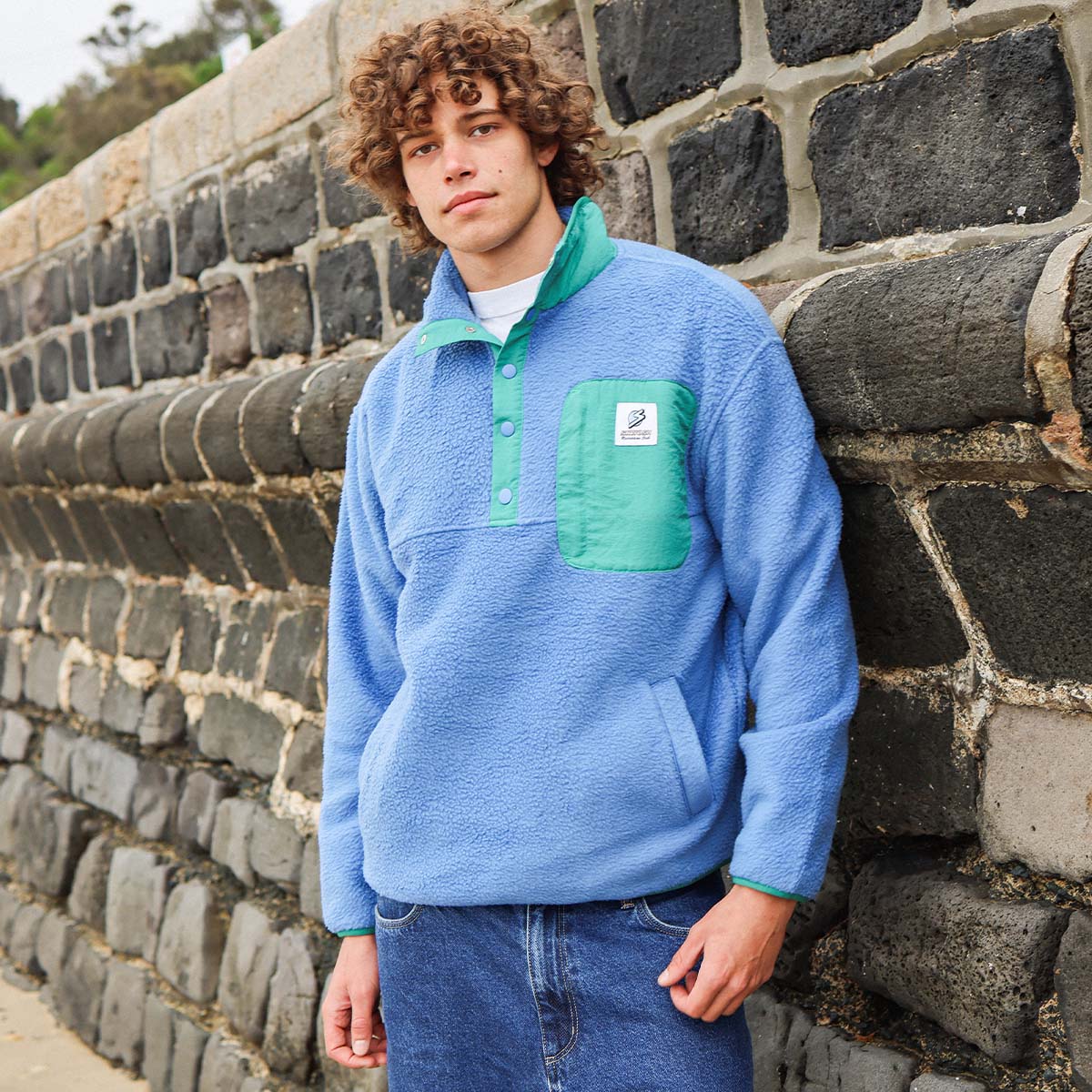 Skwosh Polar Snap Fleece in Blue