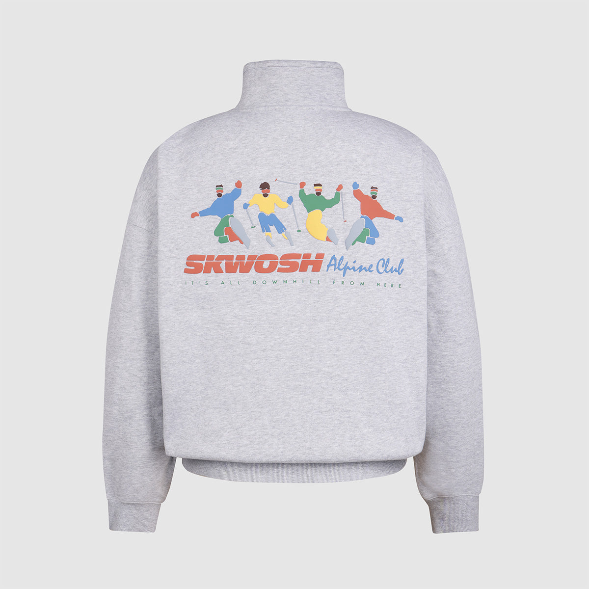 Alpine Club Half Zip Sweat in Grey