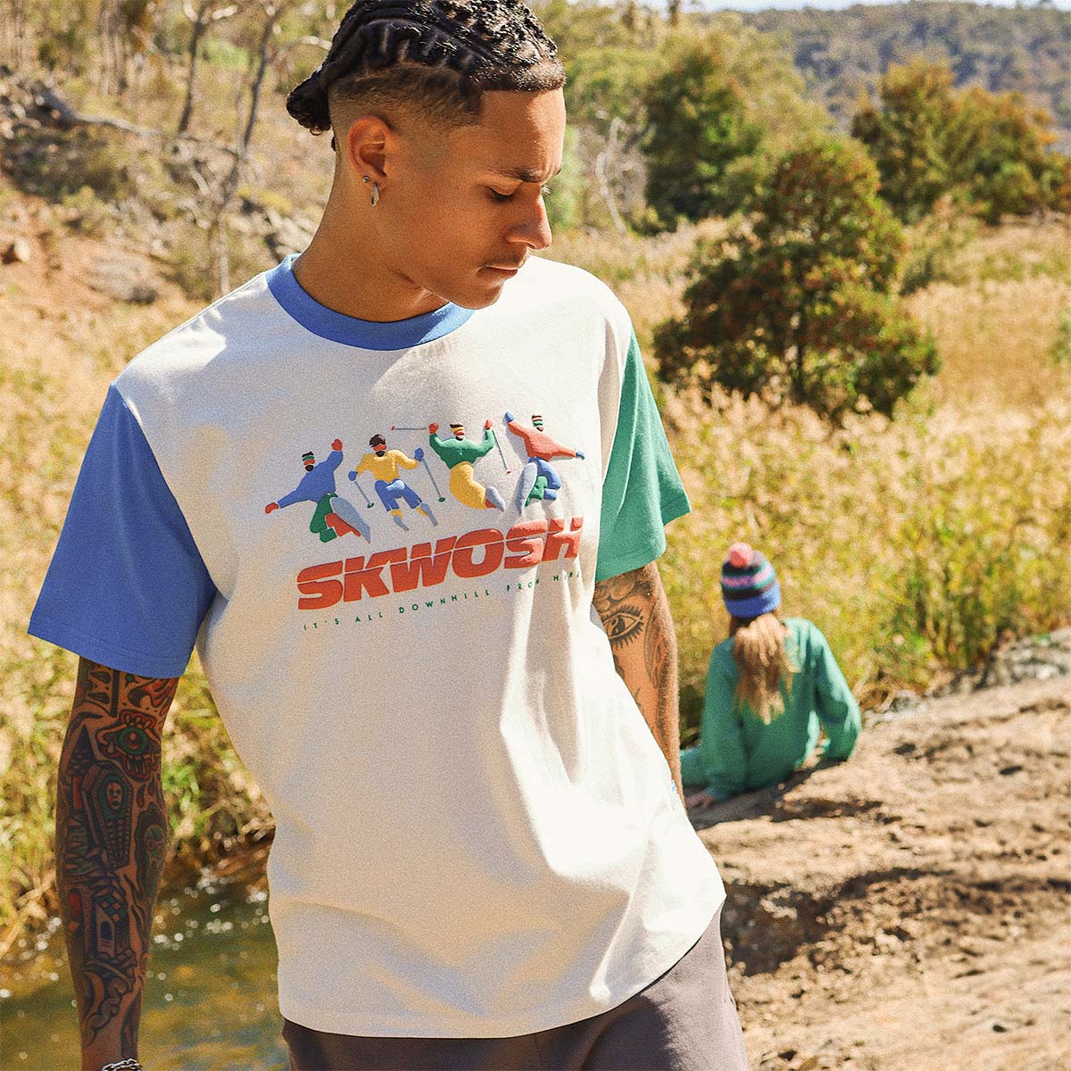 All Downhill Colour Blocked Tee
