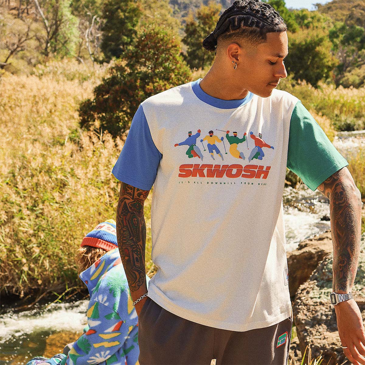 All Downhill Colour Blocked Tee