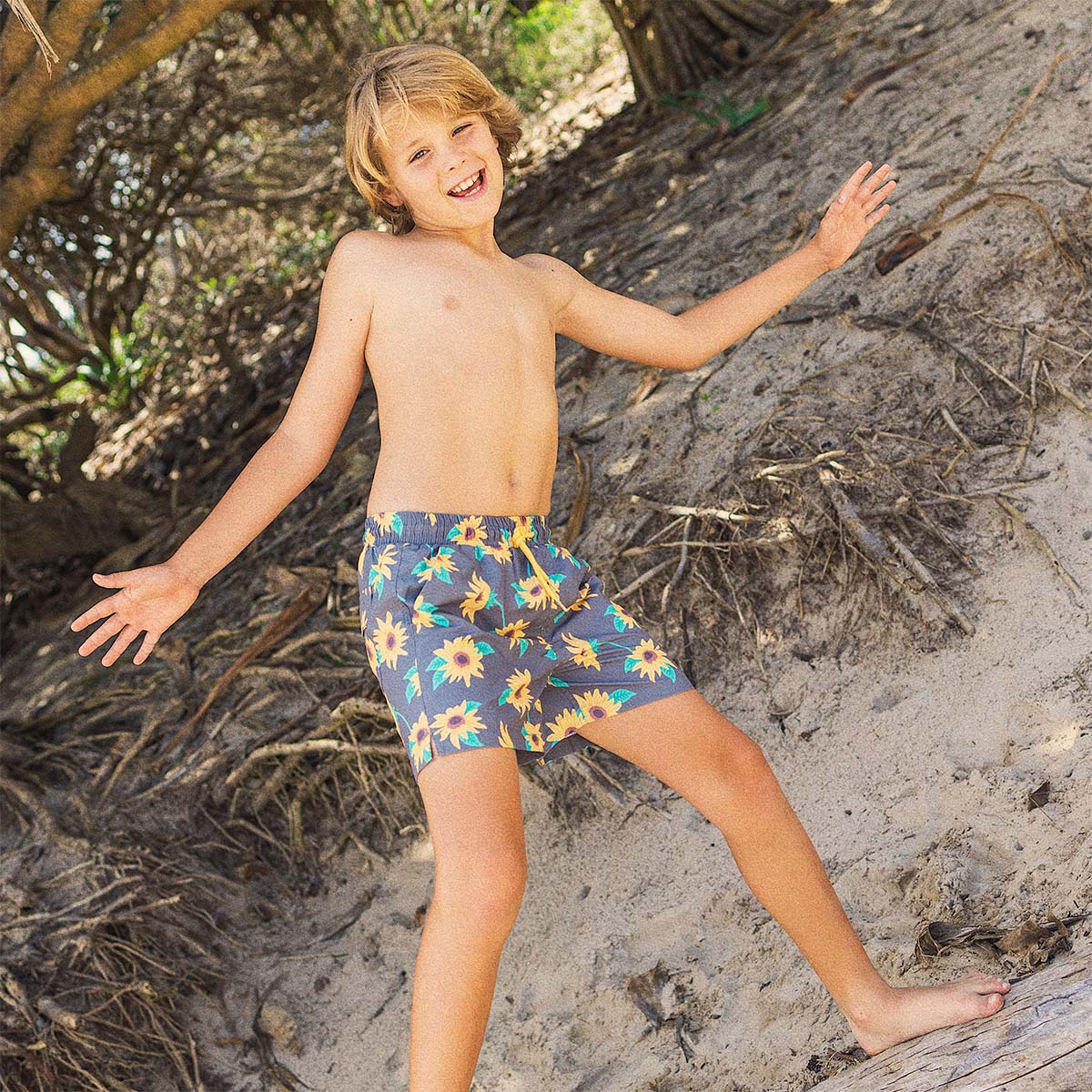 Sunny Boy Boys Swim Shorts in Charcoal