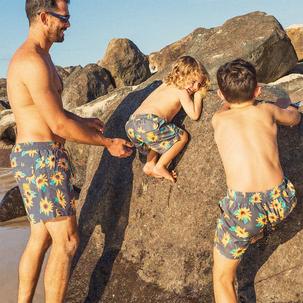 Sunny Boy Mens Swim Shorts in Charcoal