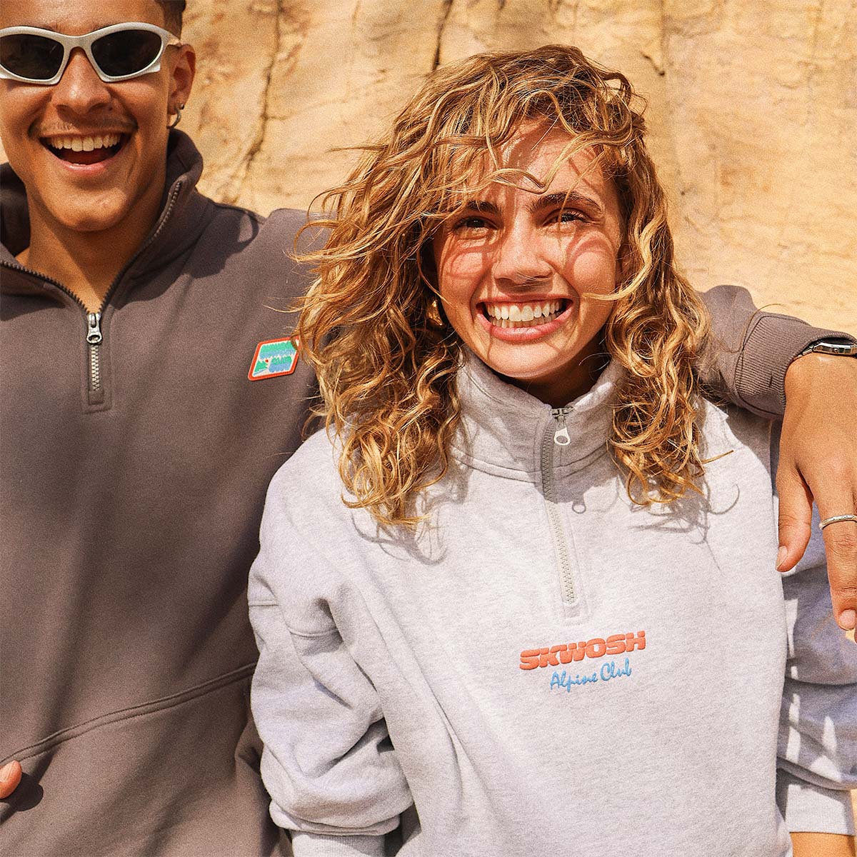 Alpine Club Half Zip Sweat in Grey